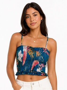 Floral Cami Rouched Top